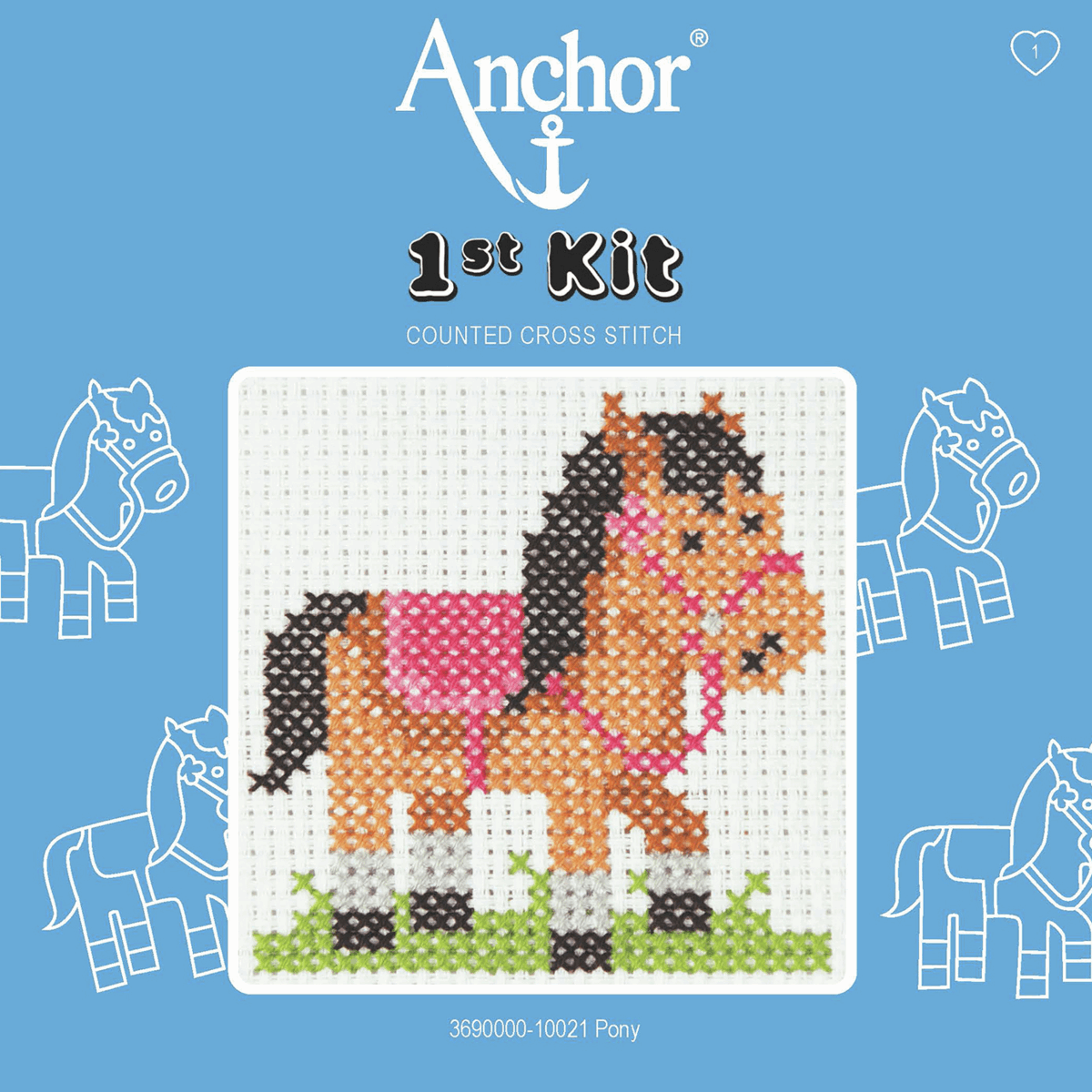Anchor 1st Kit - Counted Cross Stitch Pony Anchor 1st Kit - Counted Cross Stitch Pony